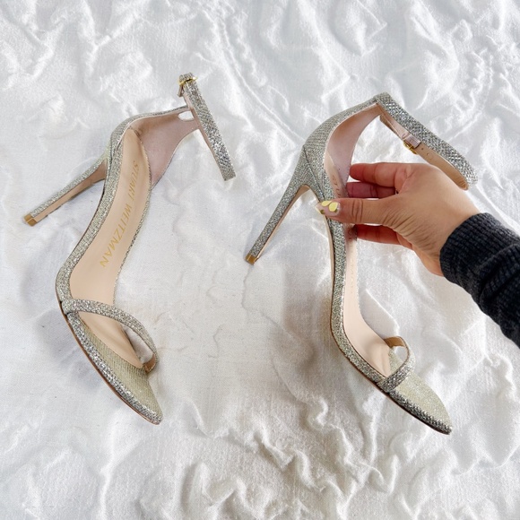 Stuart Weitzman Nudistcurve Ankle Strap Sandal Size 7 - Picture 5 of 9